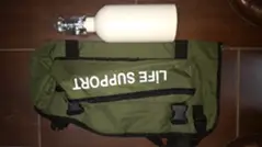 Portable oxygen unit + transportation bag + 2 liter